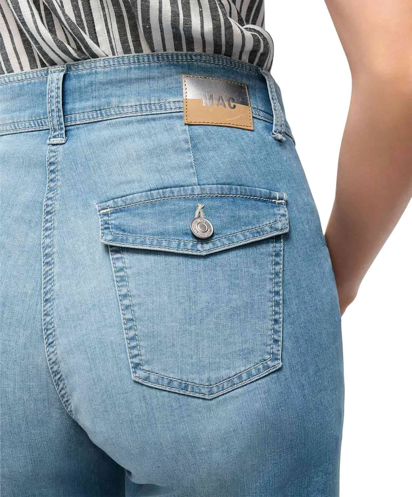 Damen Jeans Jamie von MAC in Blue High-Low Wash