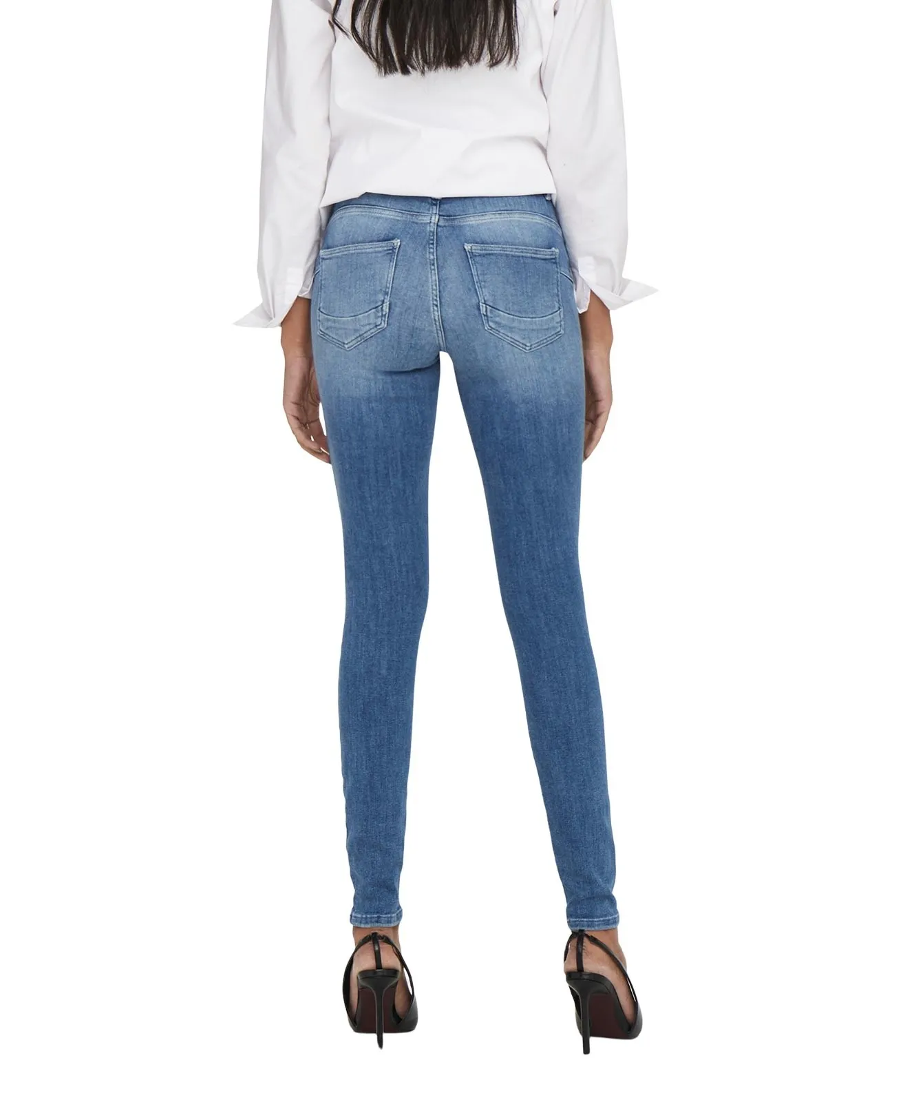 Damen Jeans Power Push Up von Only in Medium Blue