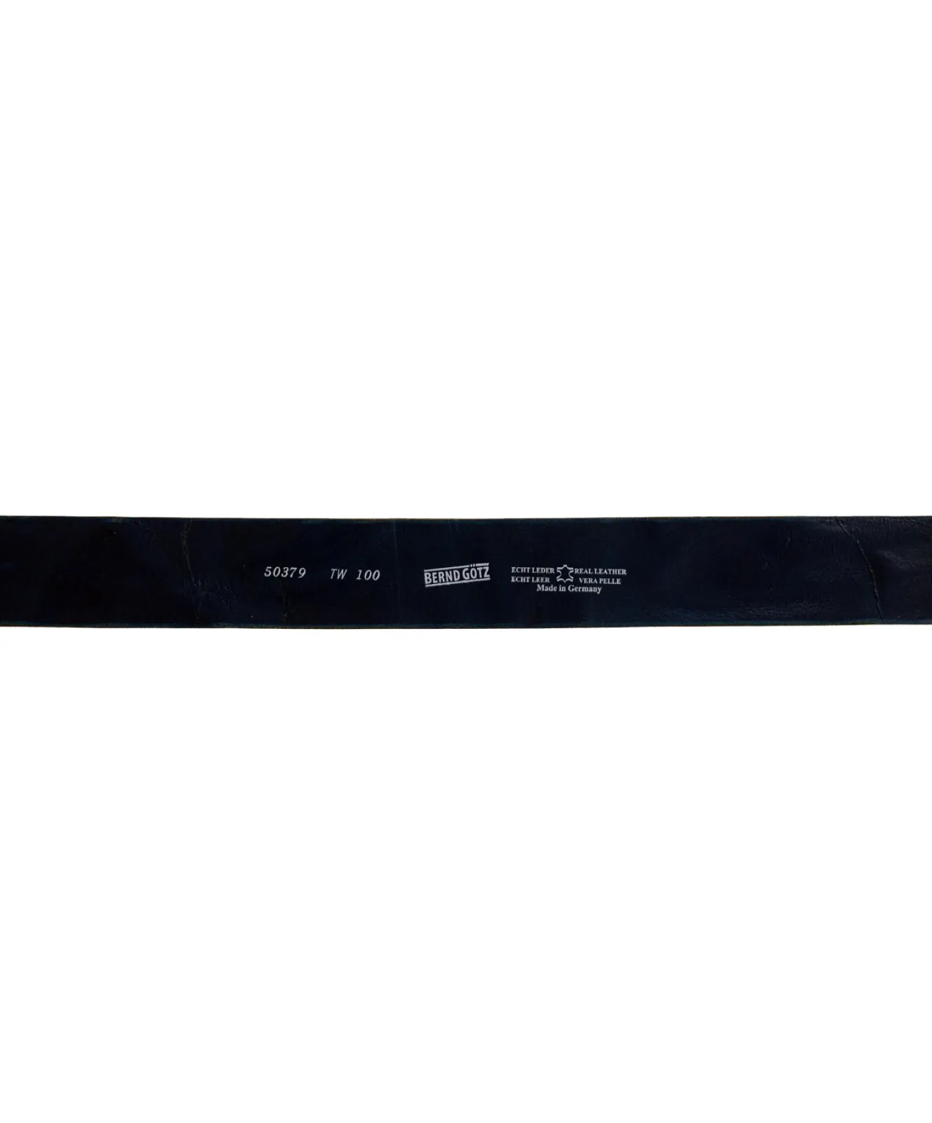 Herren Gürtel 5cm Walklederg.geprägt von Bernd Götz in Dunkelblau