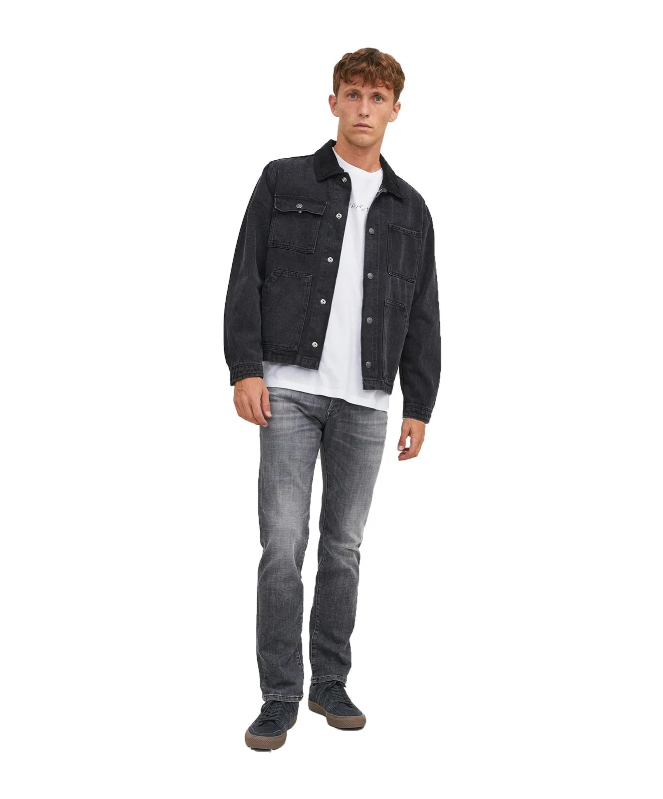Herren Jeans Tim Davis von Jack & Jones in Grey Denim