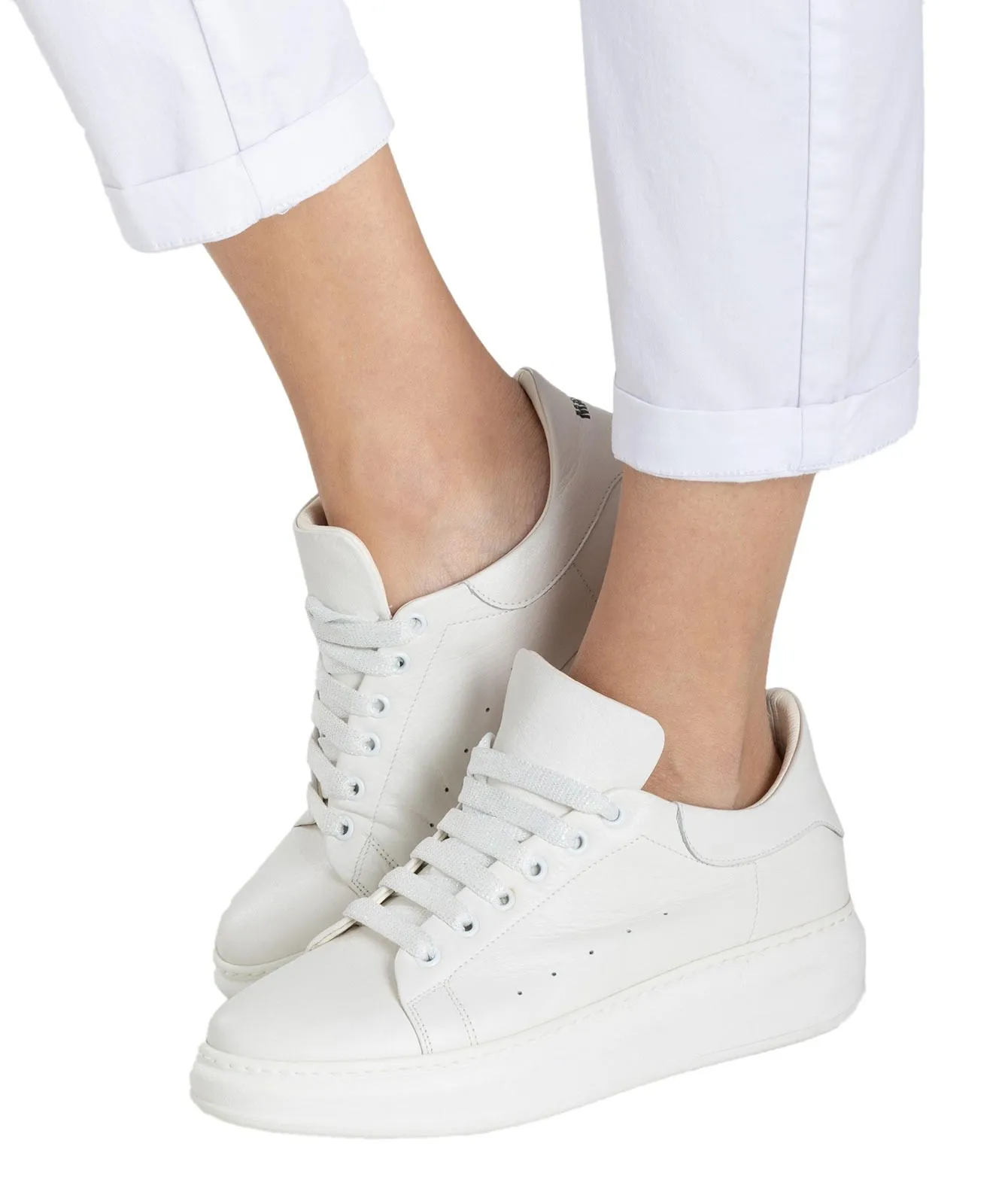 Damen Hose Chino Turn Up von MAC in White