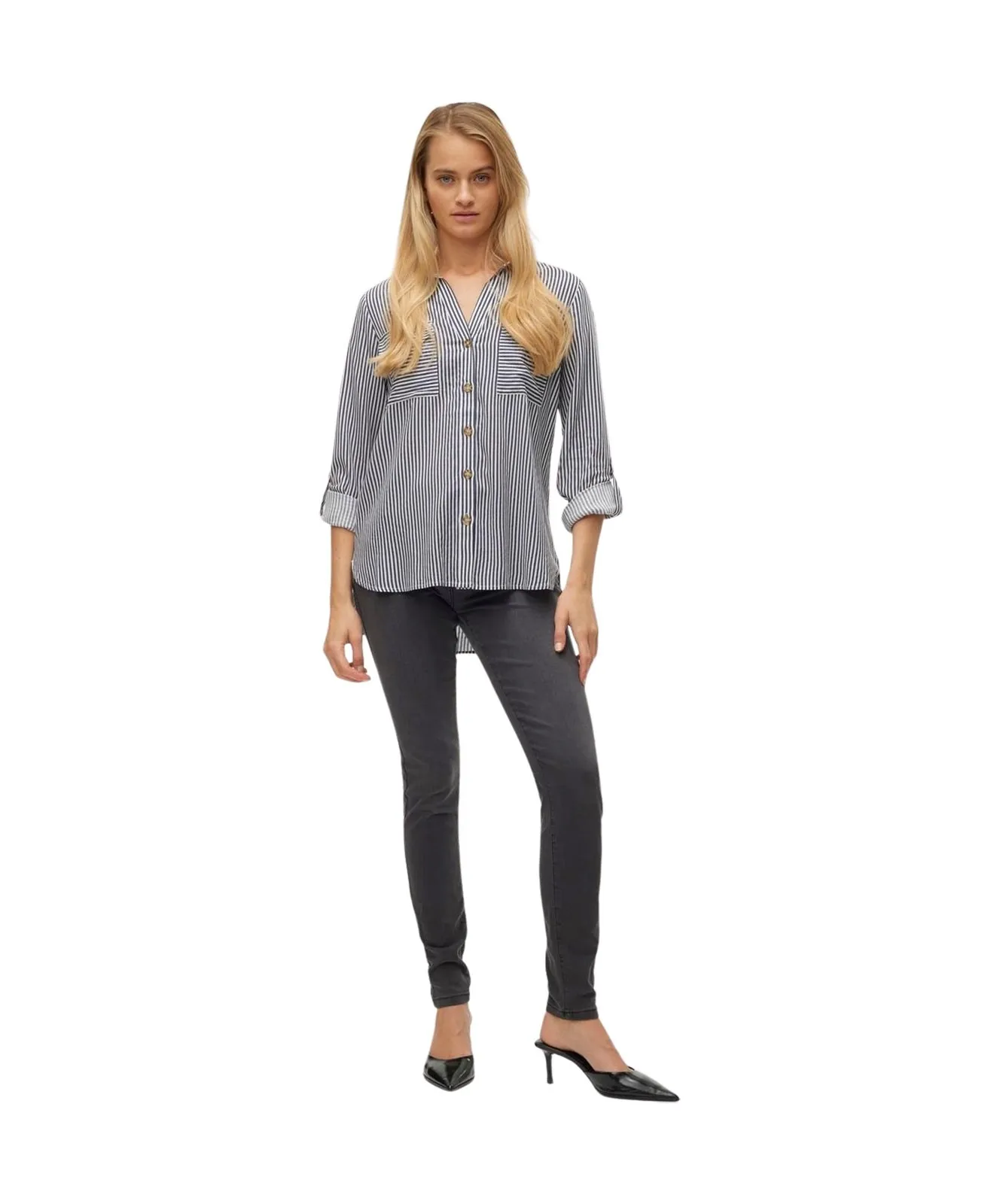 Damen Bluse Bumby von Vero Moda in Snow White India Ink