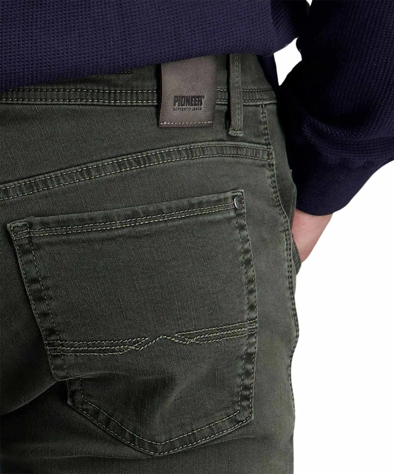 Herren Jeans Rando 1680 Megaflex von Pioneer in Jadegrün Stonewash