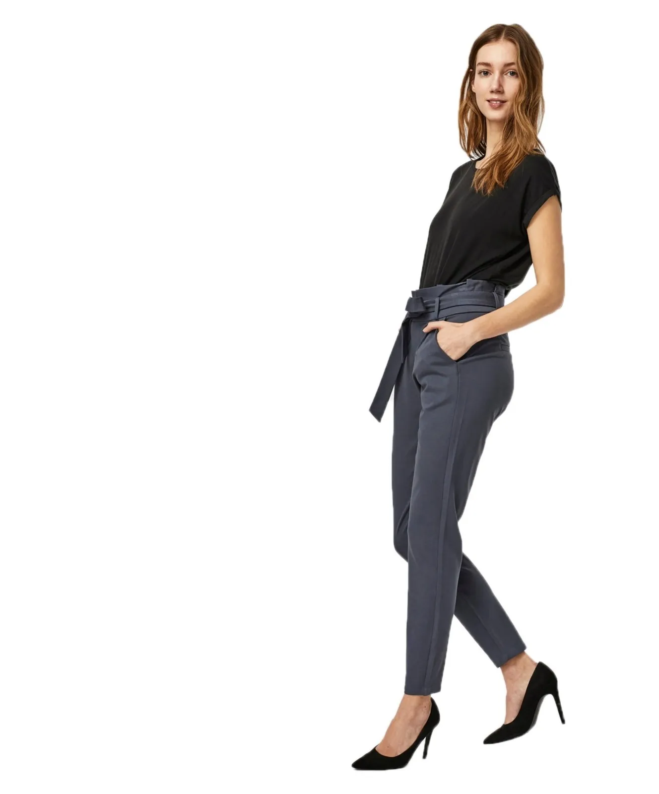 Damen Hose Eva Paperbag von Vero Moda in Ombre Blue