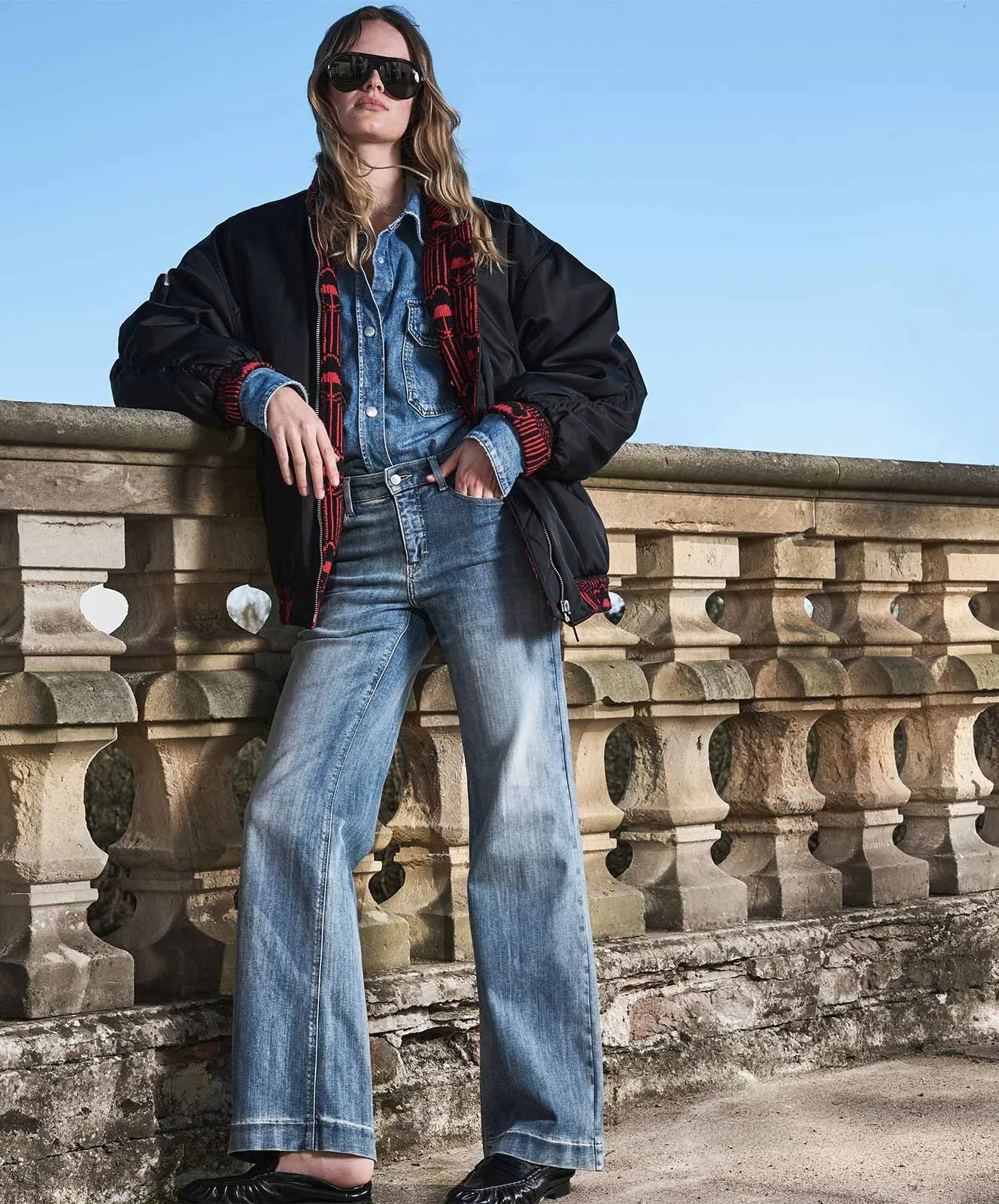 Damen Jeans Dream Wide Authentic von MAC in Authentic Sky Blue Wash