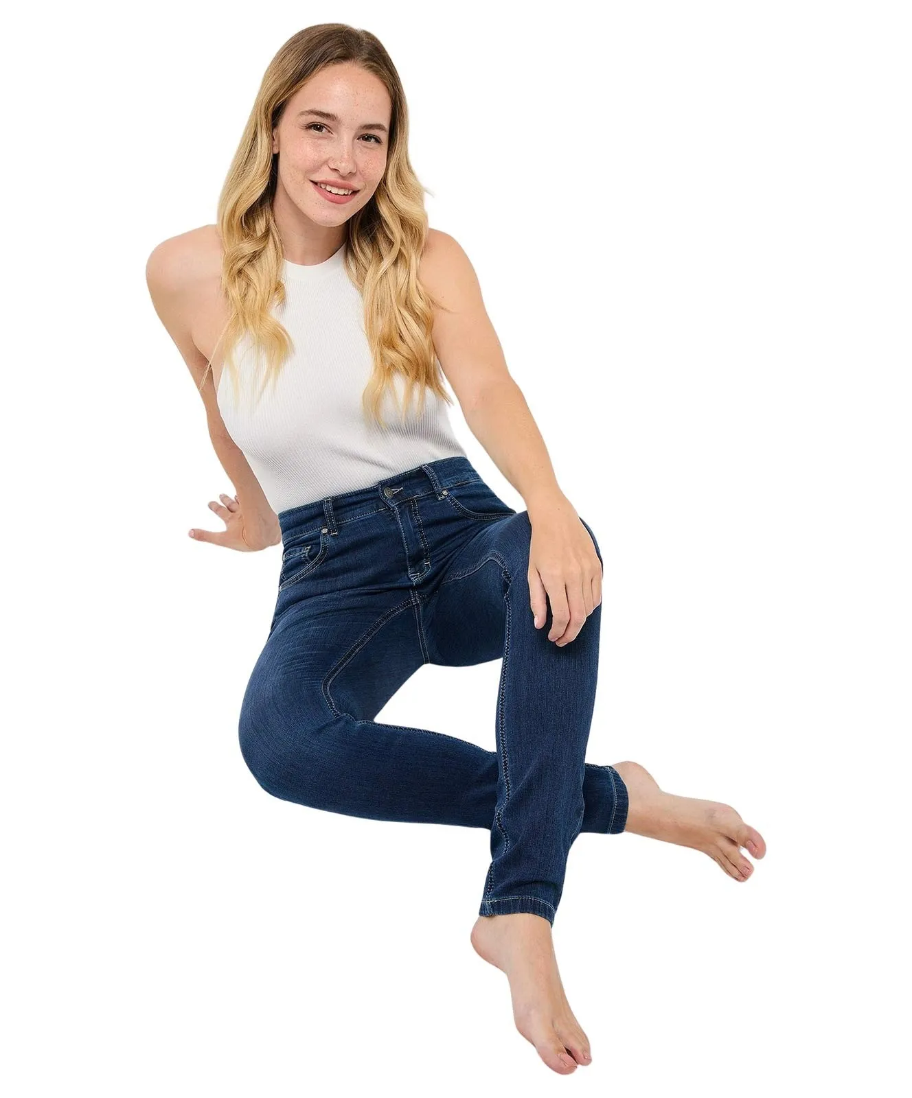 Damen Jeans Skinny von Angels in Night Blue Used