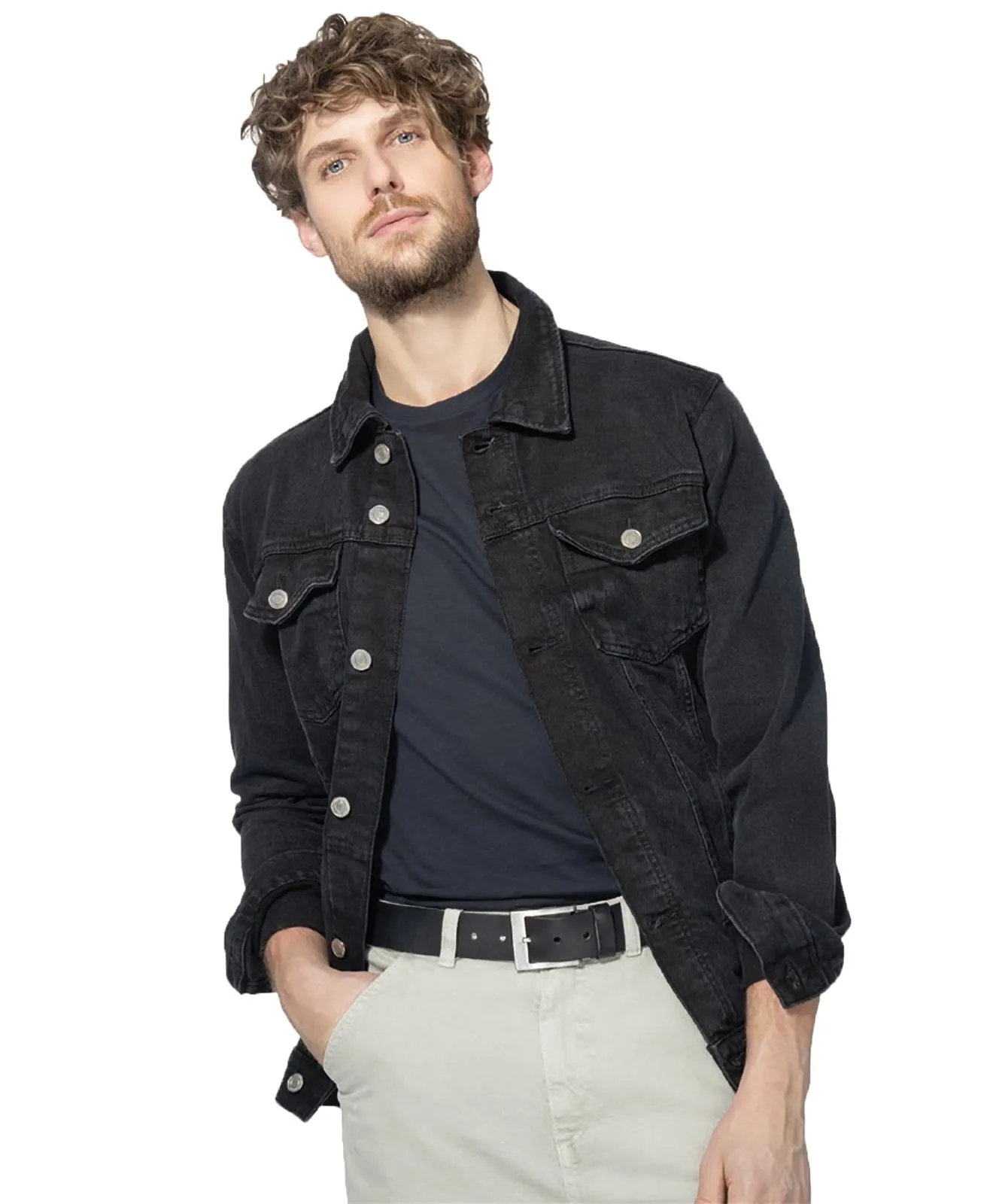 Herren Gürtel 4cm Pull-UP-Ledergürtel von Bernd Götz in Schwarz