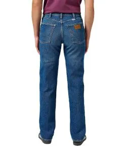 Wrangler Straight Fit Jeans blauer Sunset-Waschung