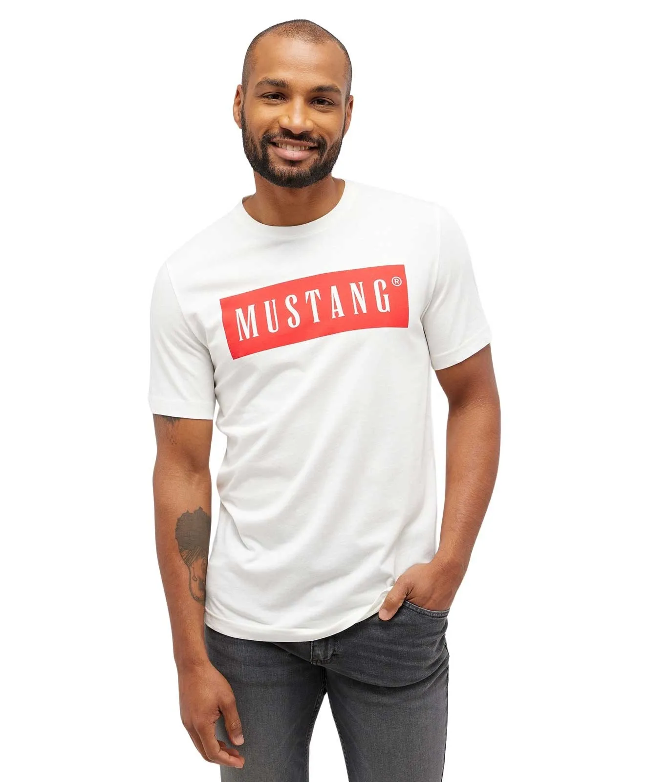 Herren Shirt Austin von Mustang in Cannoli Cream