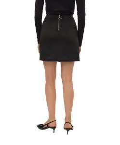Vero Moda Minirock Donnadina aus schwarzem Wildlederimitat