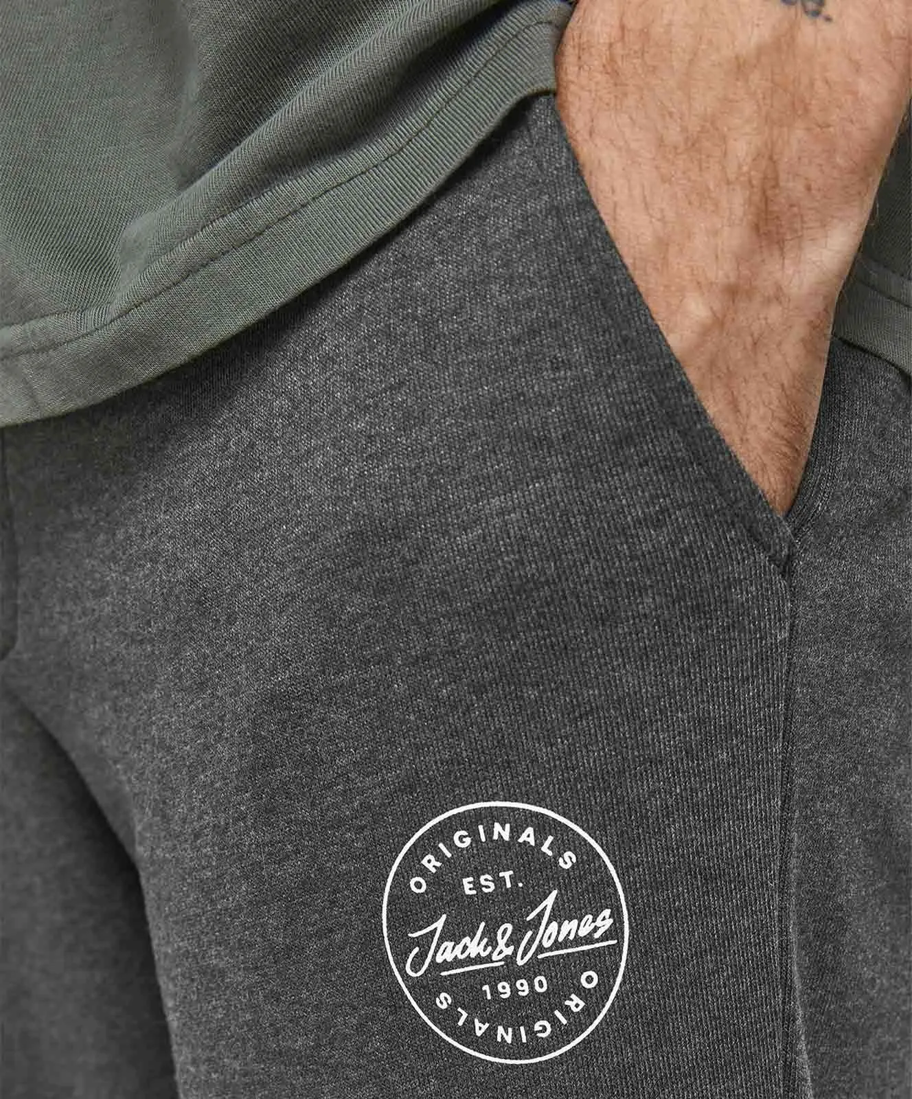 Herren Hose Gordon von Jack & Jones in Dark Grey Melange