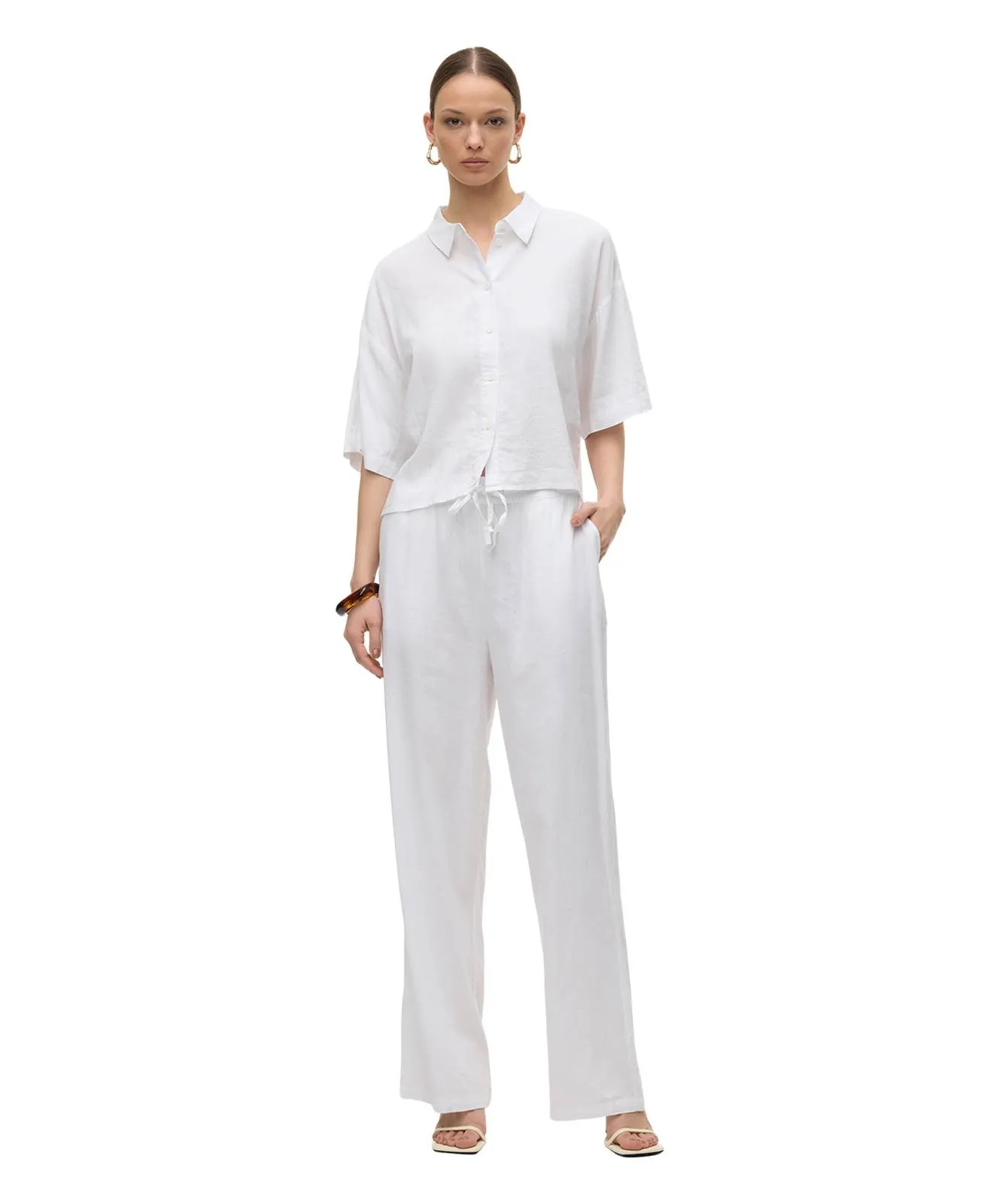 Damen Hose Linn von Vero Moda in Snow White