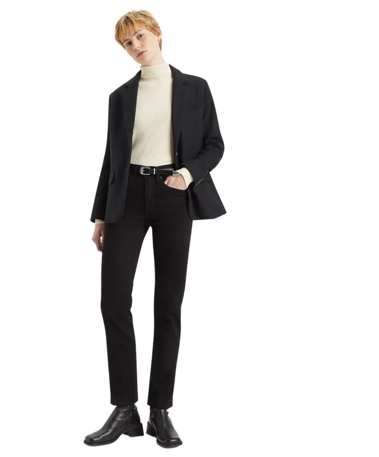 Damen Jeans 724 High Rise Straight von Levis in Midnight Gaze