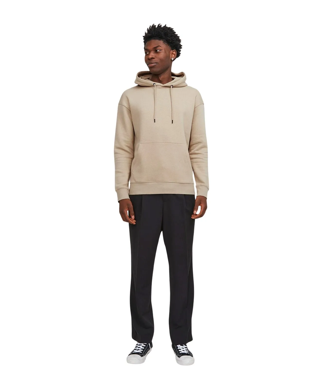 Herren Pullover Star Basic Sweat Hood von Jack & Jones in Crockery