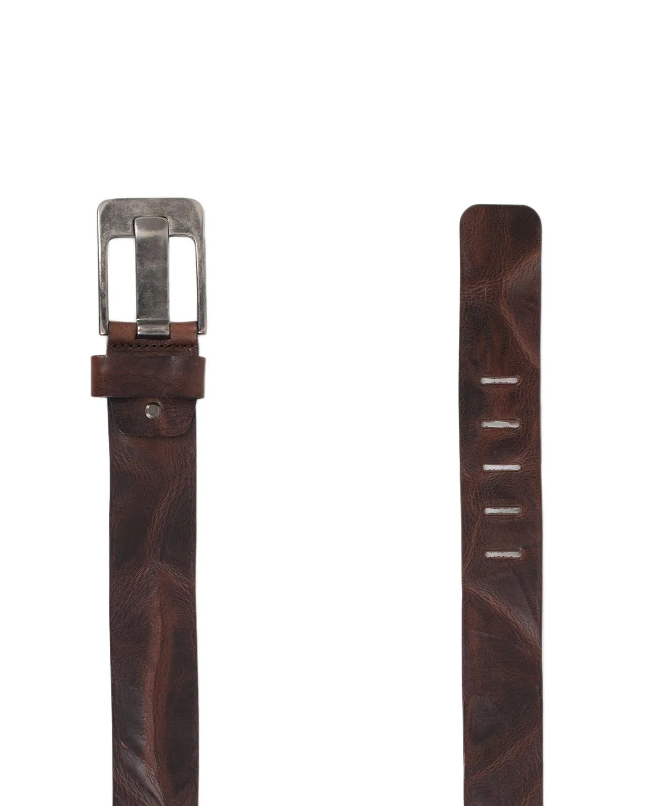 Herren Gürtel 5cm Walklederg.geprägt von Bernd Götz in Dunkelbraun