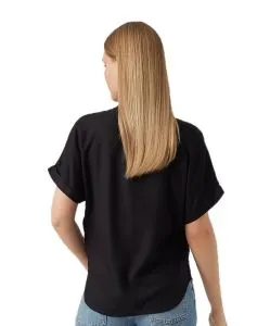 Vero Moda Blusenshirt Beauty mit Splitneck in Schwarz