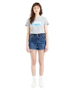 Levi's Jeans-Shorts Ribcage in Noe Five mit fransigem Saum