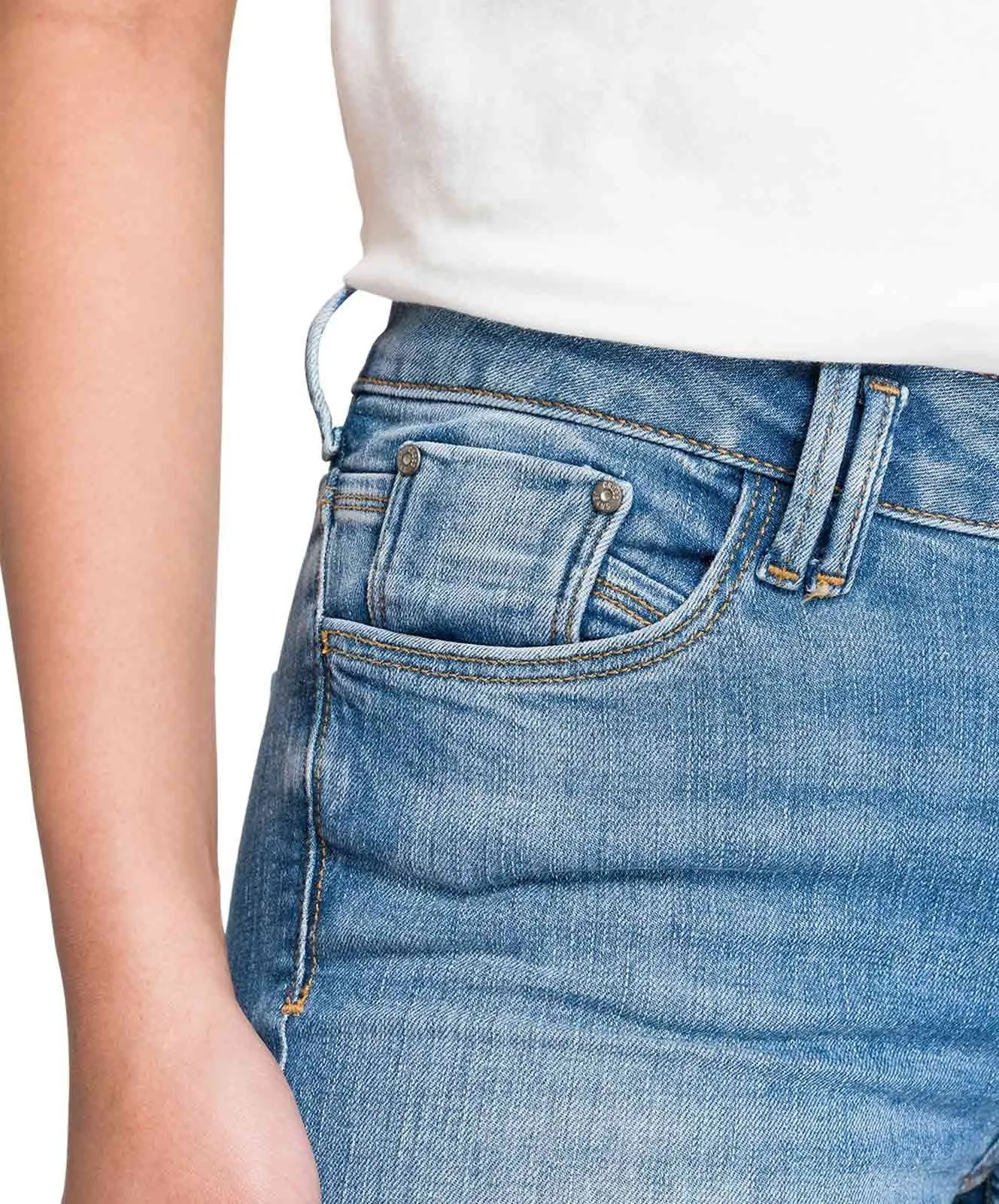 Damen Jeans Giselle von Cross in Mid Blue Used