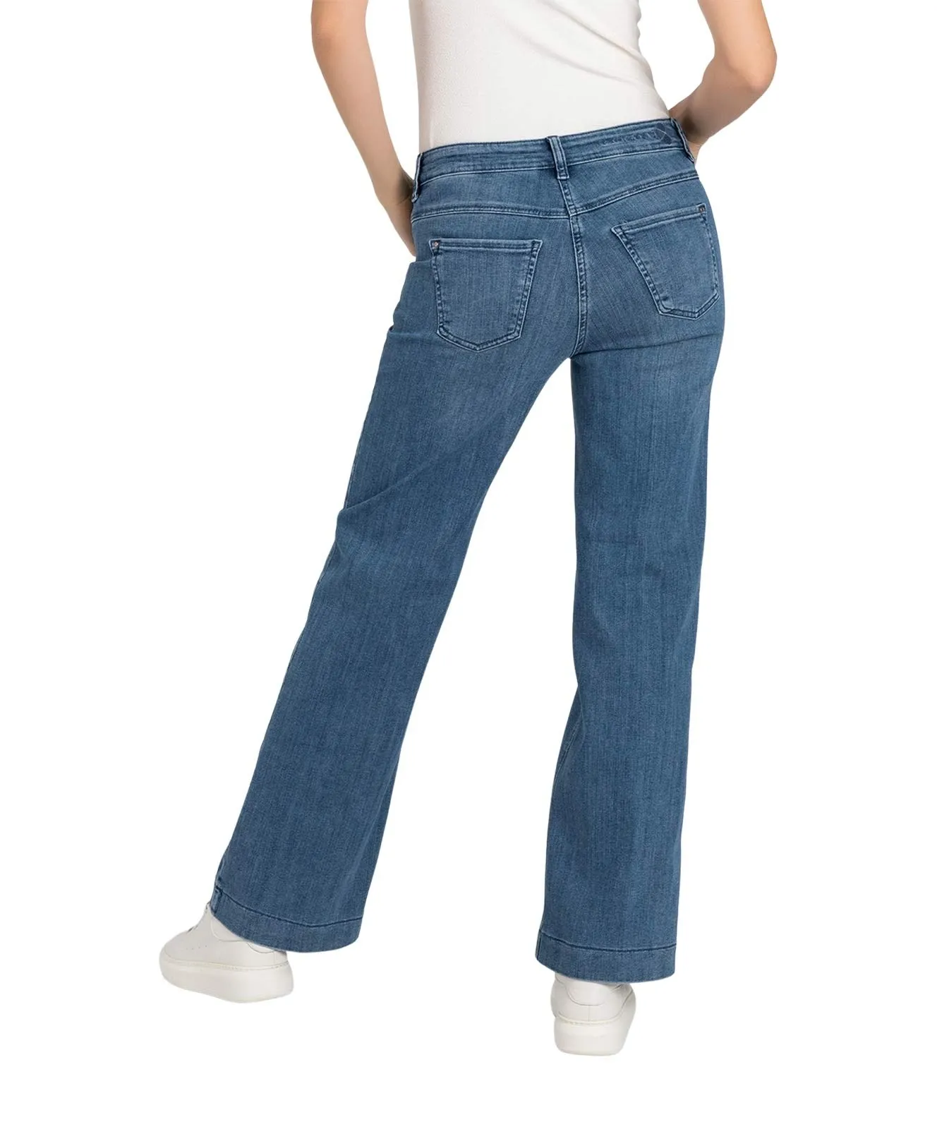Damen Jeans Dream Wide Authentic von MAC in Vintage Blue Basic Wash