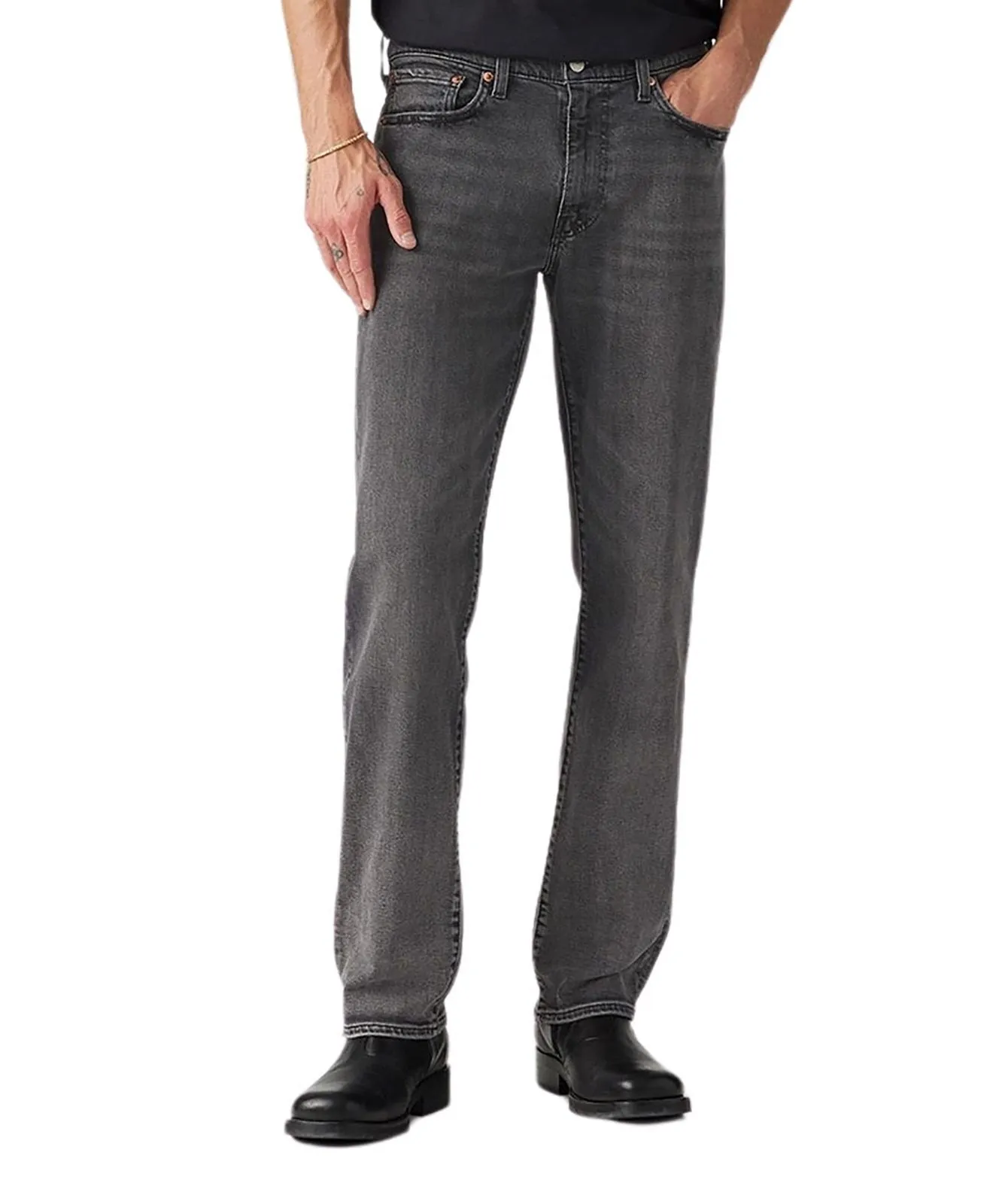 Herren Jeans 514 Straight von Levis in Dark Gray Worn