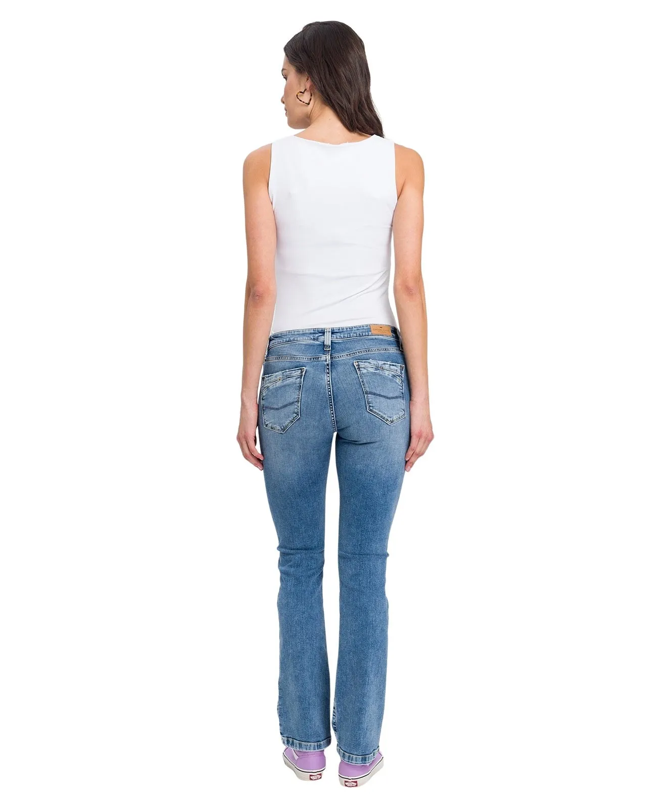 Damen Jeans Lauren von Cross in Light Mid Blue