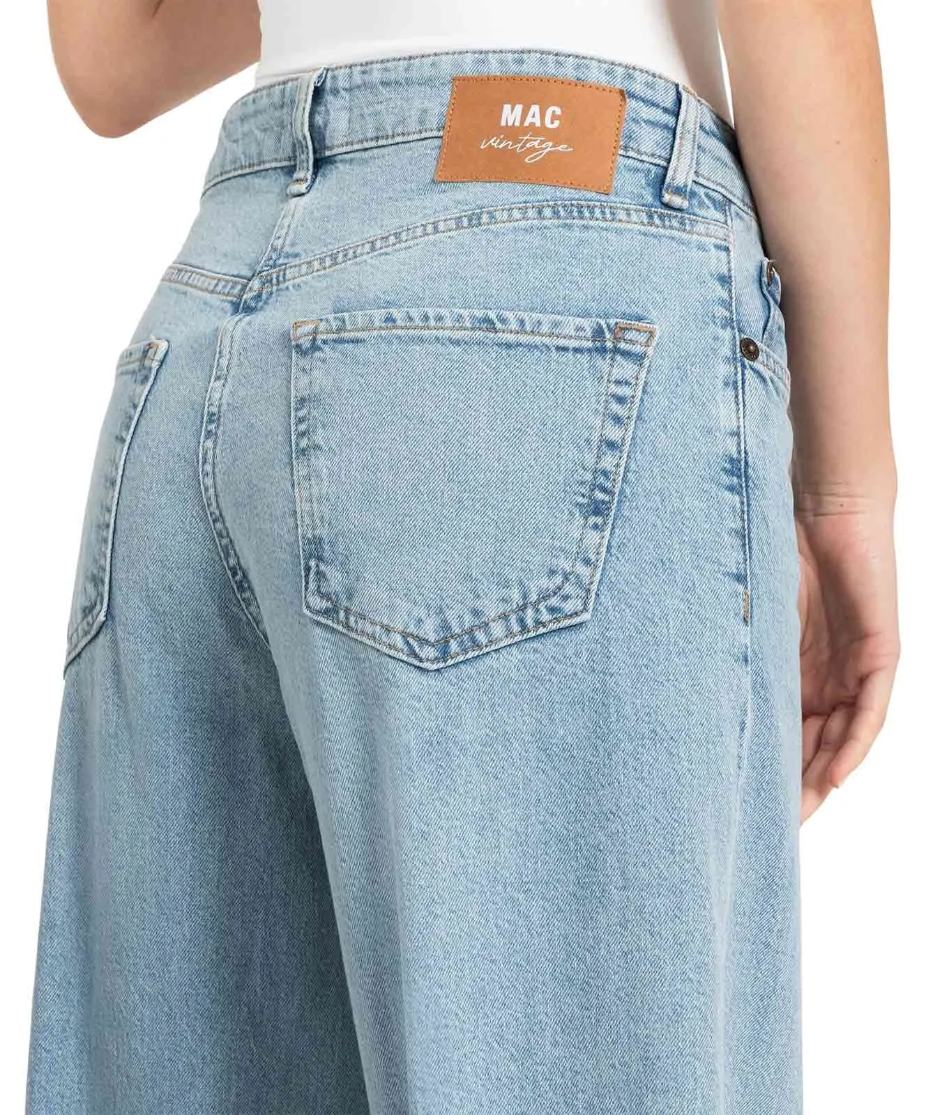 Damen Jeans Nevada Superwide von MAC in Urban Azur Blue