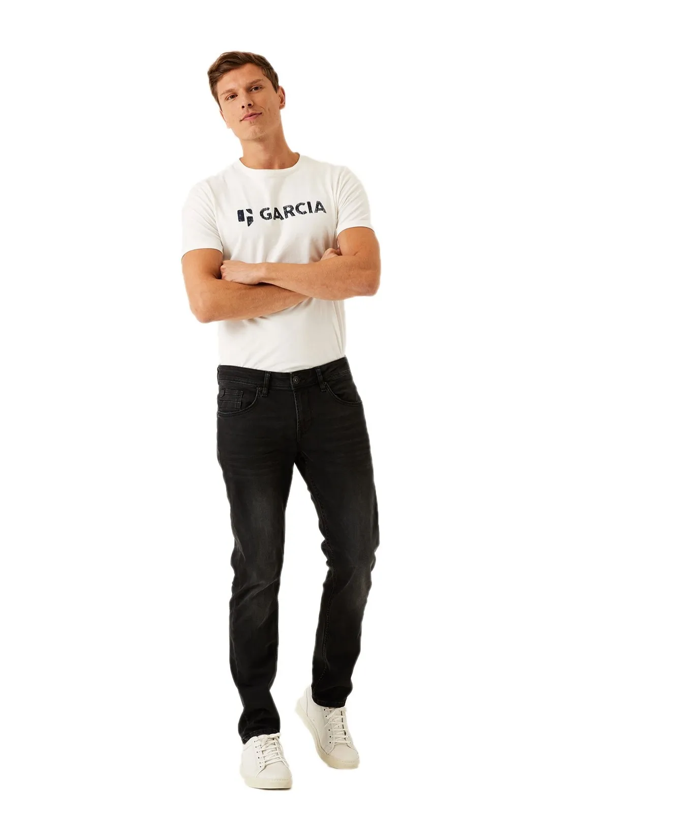 Herren Jeans Savio Slim von Garcia in Dark Used