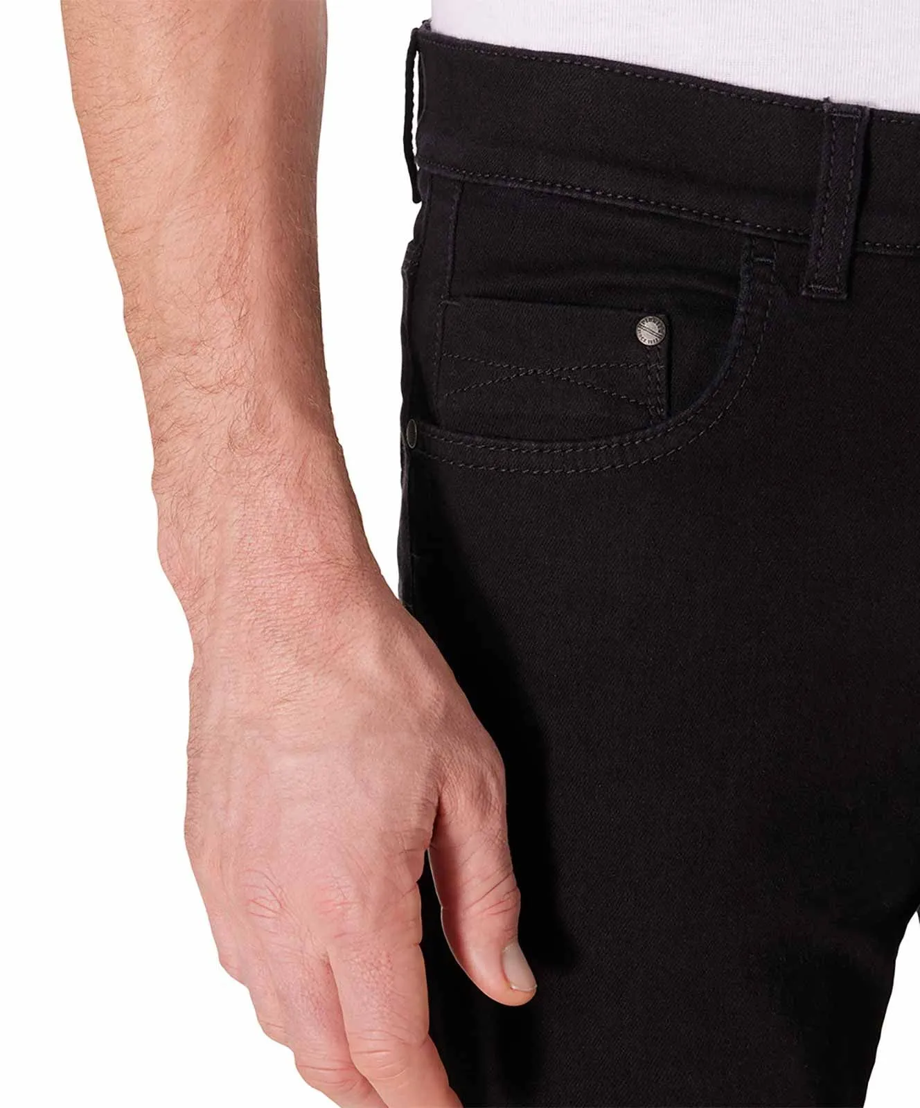 Herren Jeans Eric von Pioneer in Black Black Raw