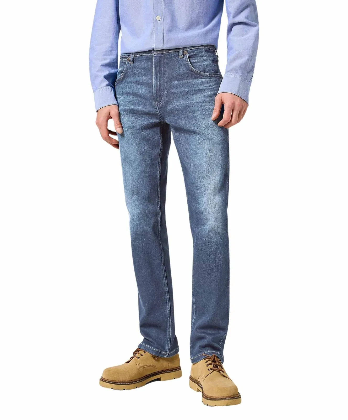 Herren Jeans Greensboro von Wrangler in Blue Jam