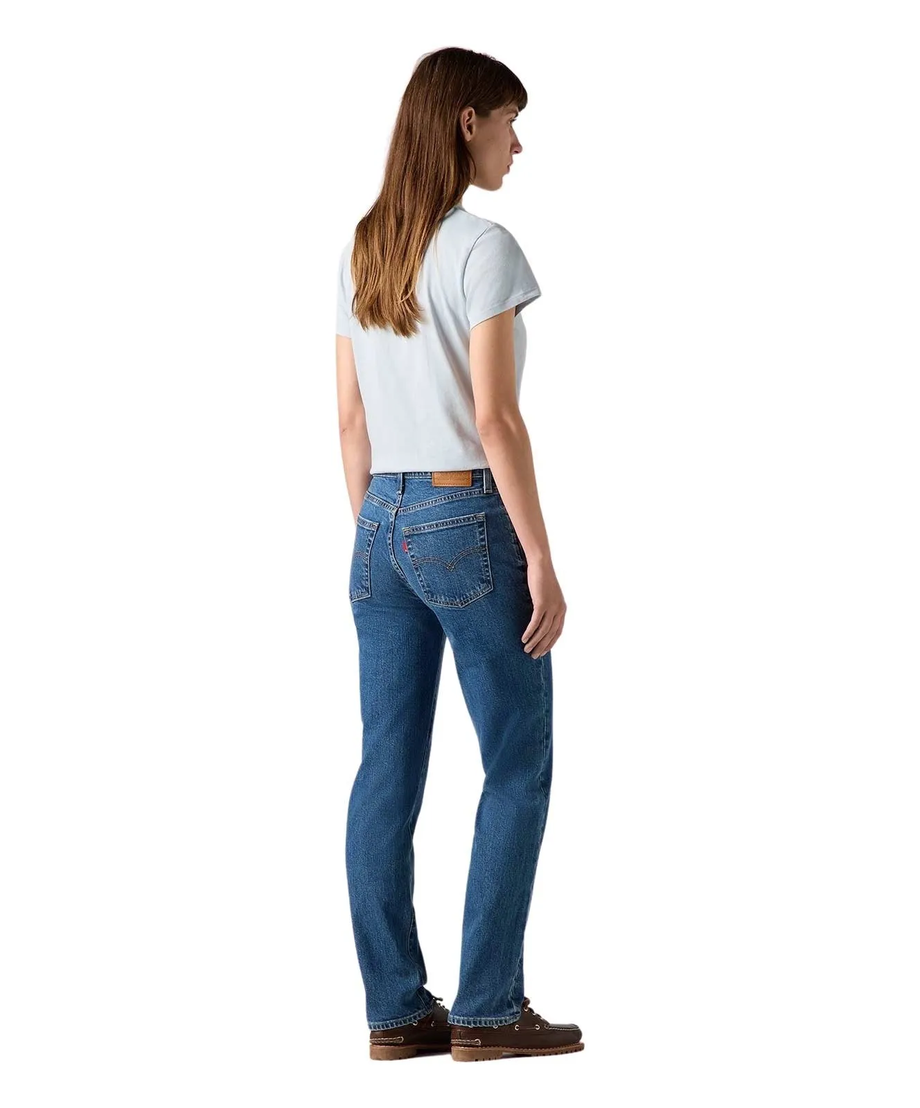 Damen Jeans 724 High Rise Straight von Levis in Mosey Mid Stone