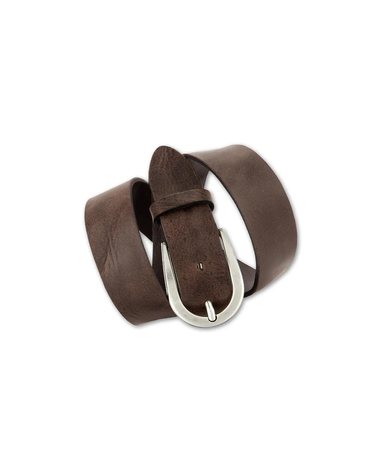 Damen Gürtel 3,5cm Walklederg.geprägt von Bernd Götz in Dunkelbraun