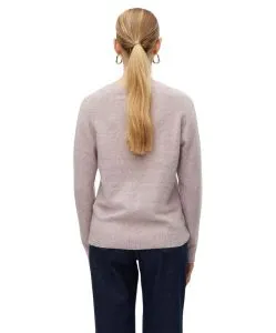 Vero Moda Doffy - Rosa Strickpullover mit Rundhals