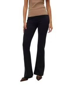 Vero Moda Slim Fit Hose Kamma in Schwarz mit ausgestelltem Bein