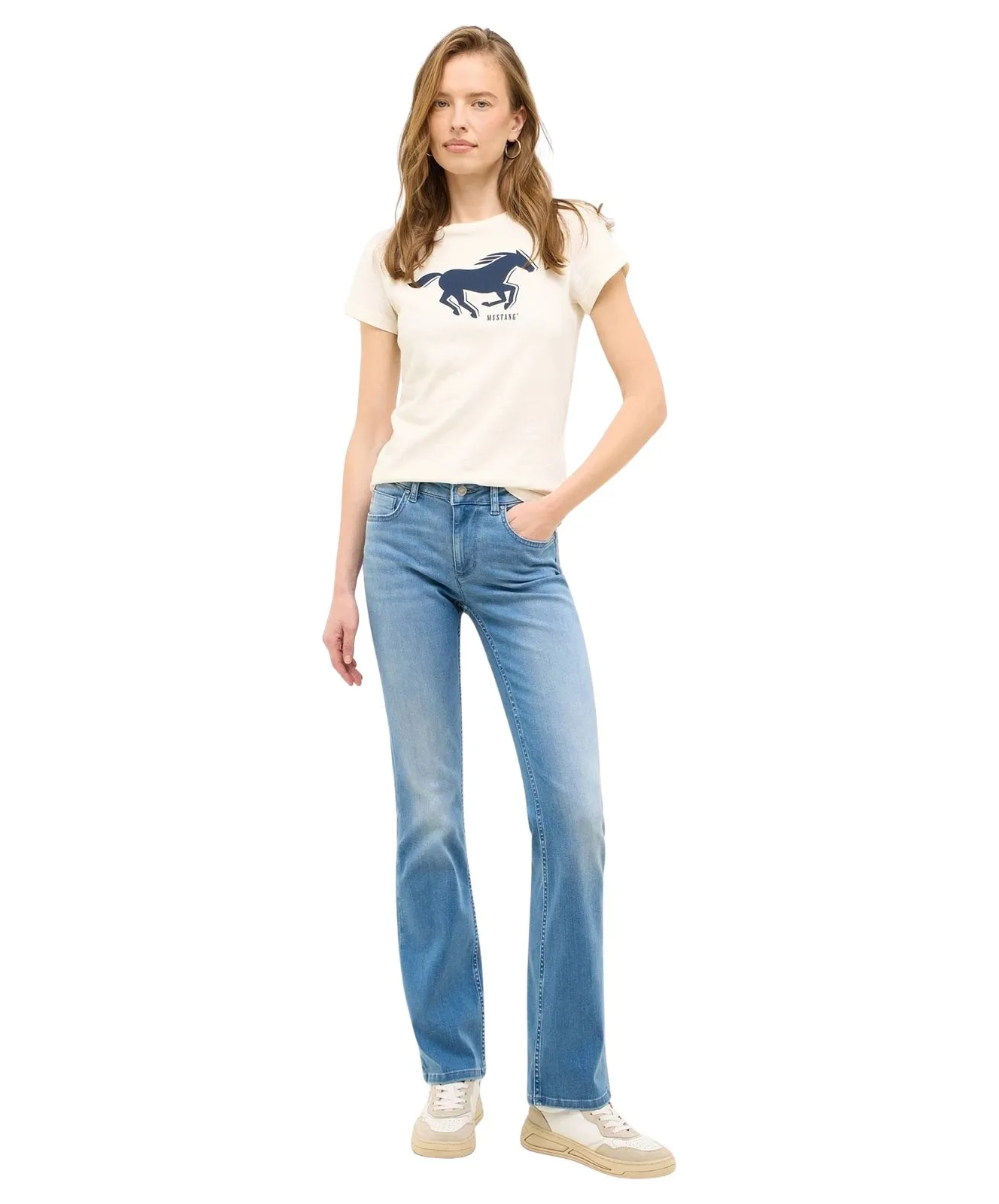 Damen Jeans Shelby Slim Boot von Mustang in Hellblau