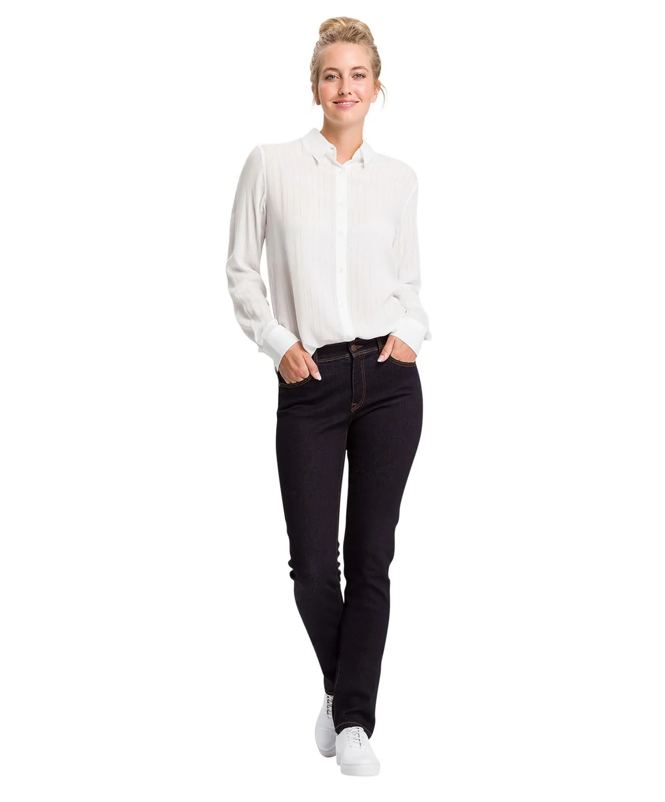 Damen Jeans Anya von Cross in Rinsed