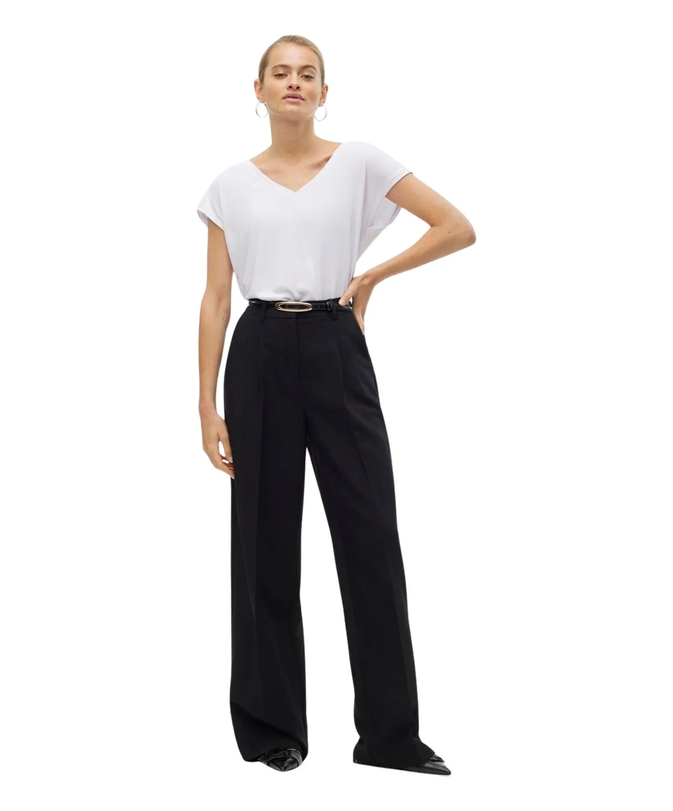 Damen Shirt Filli V-Neck von Vero Moda in Bright White