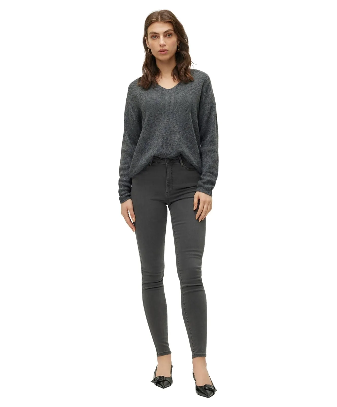 Damen Jeans Sophia von Vero Moda in Dark Grey Denim