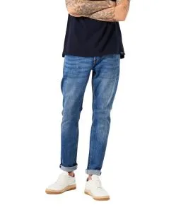 Garcia Savio Jeans Slim Fit in mittelblauem Used-Look