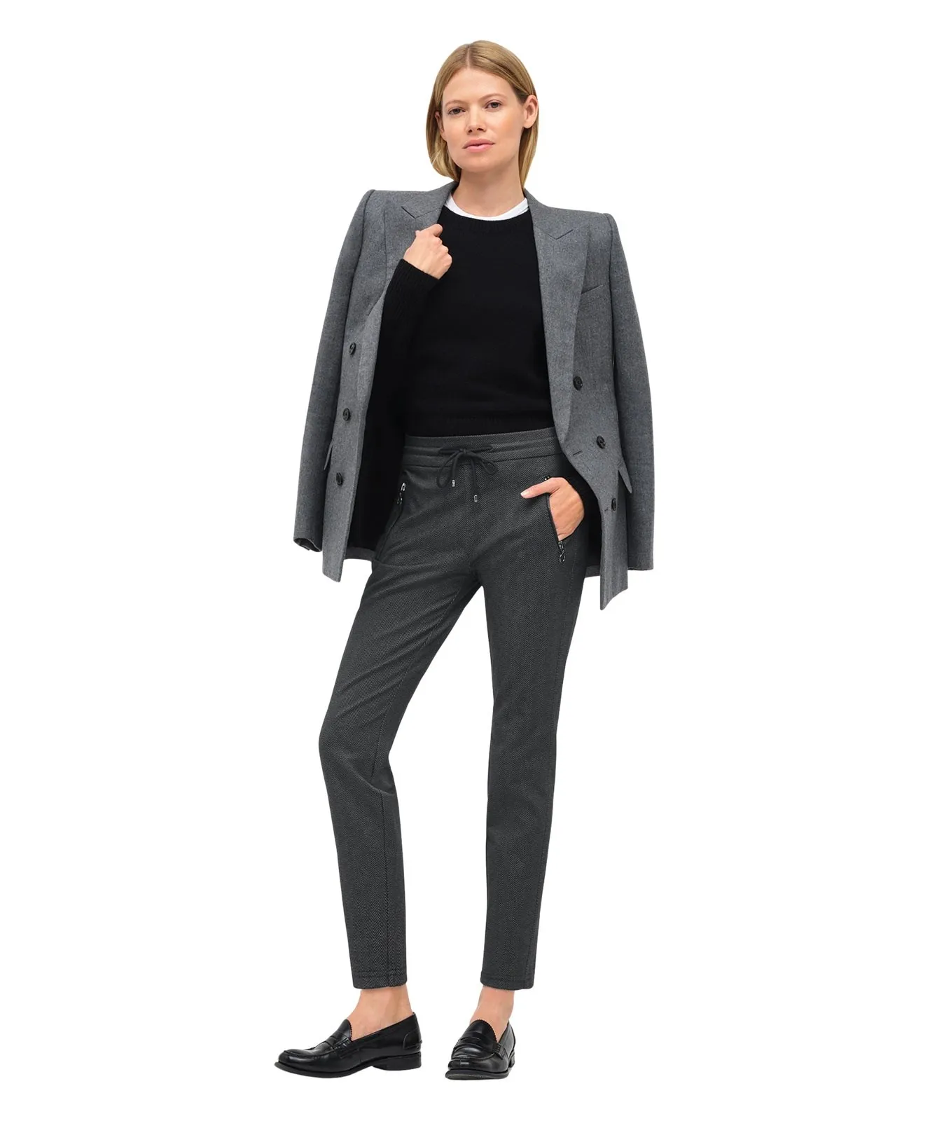 Damen Hose Easy Smart von MAC in Silver Zig Zag