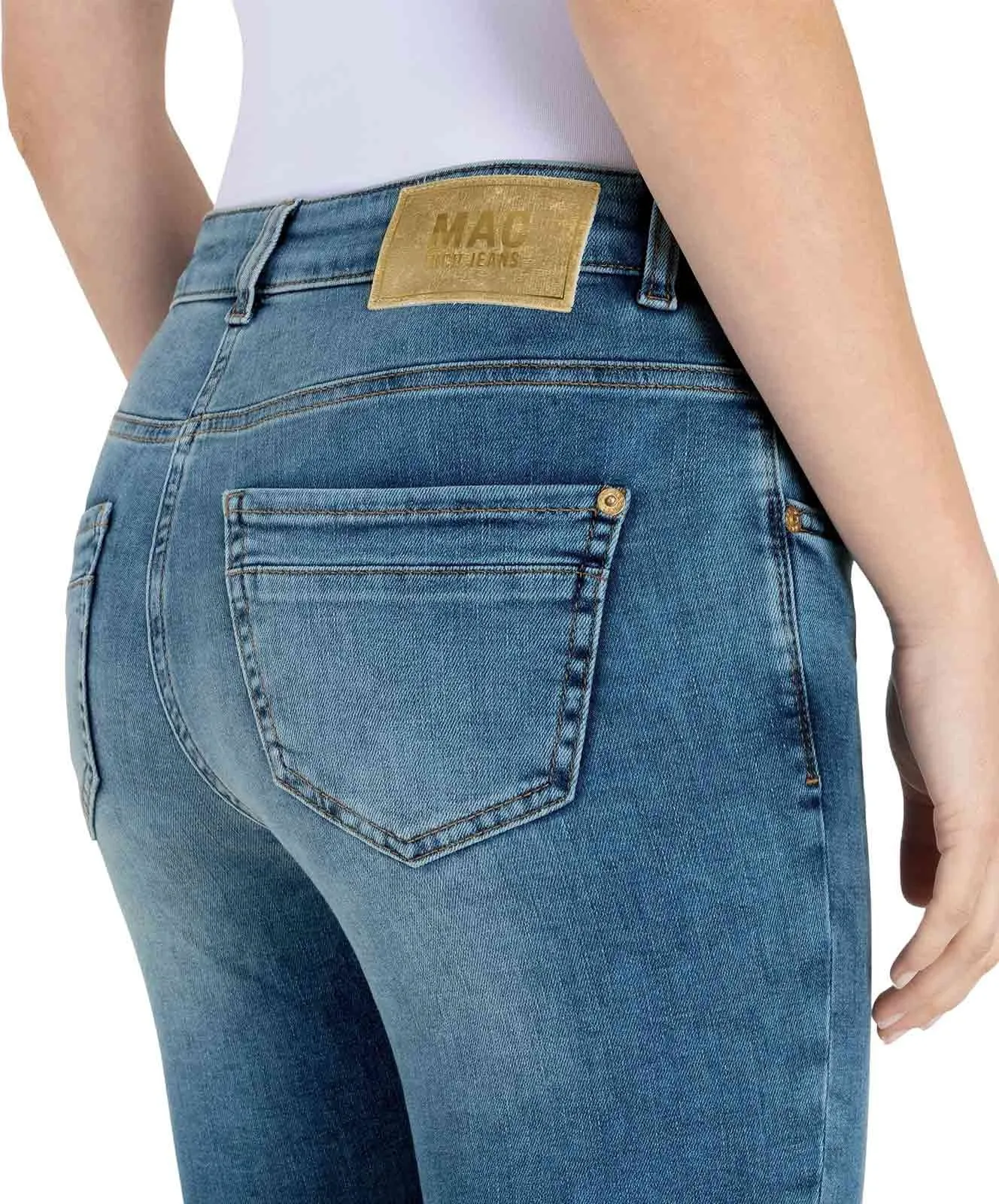 Damen Jeans Rich Slim Chic von MAC in Authentic Indigo Used