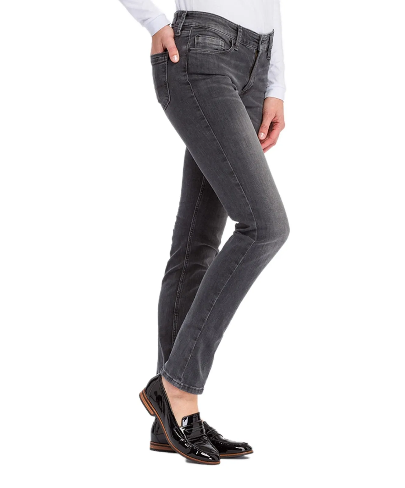Damen Jeans Anya von Cross in Dark Grey