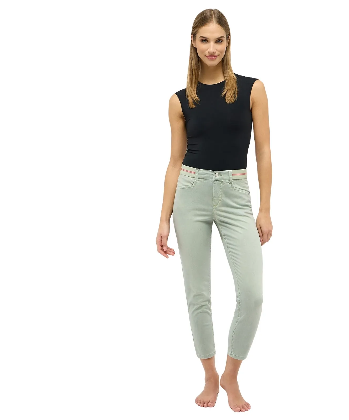 Damen Jeans Ornella Sporty von Angels in Jade Green Used