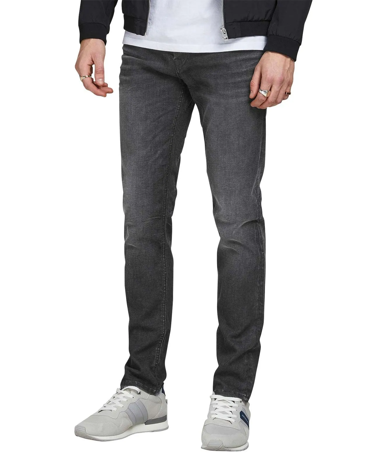 Jack & Jones Jeans Slim Fit Tim aus grauem Bio-Material