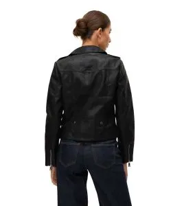 Vero Moda Damen Kunstlederjacke Kerriultra in Schwarz