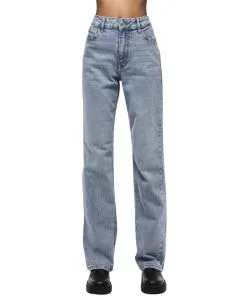 Pieces Kelly Jeans Straight Fit in Hellblau