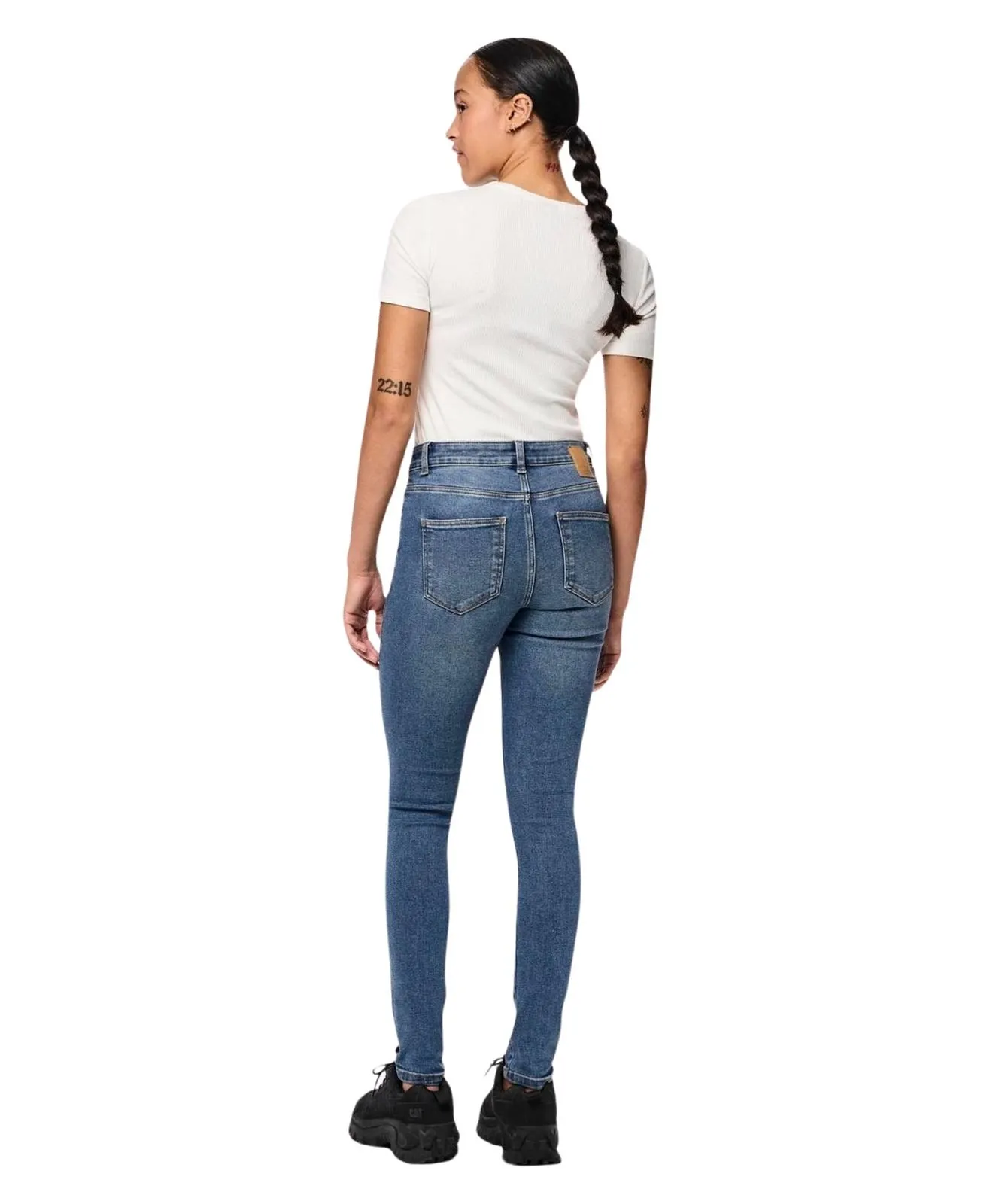 Damen Jeans Dana von Pieces in Medium Blue