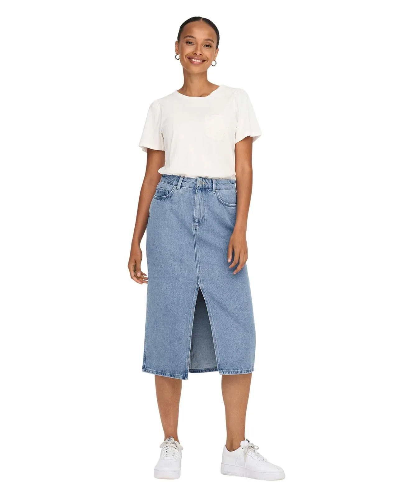 Damen Rock Bianca von Only in Light Blue
