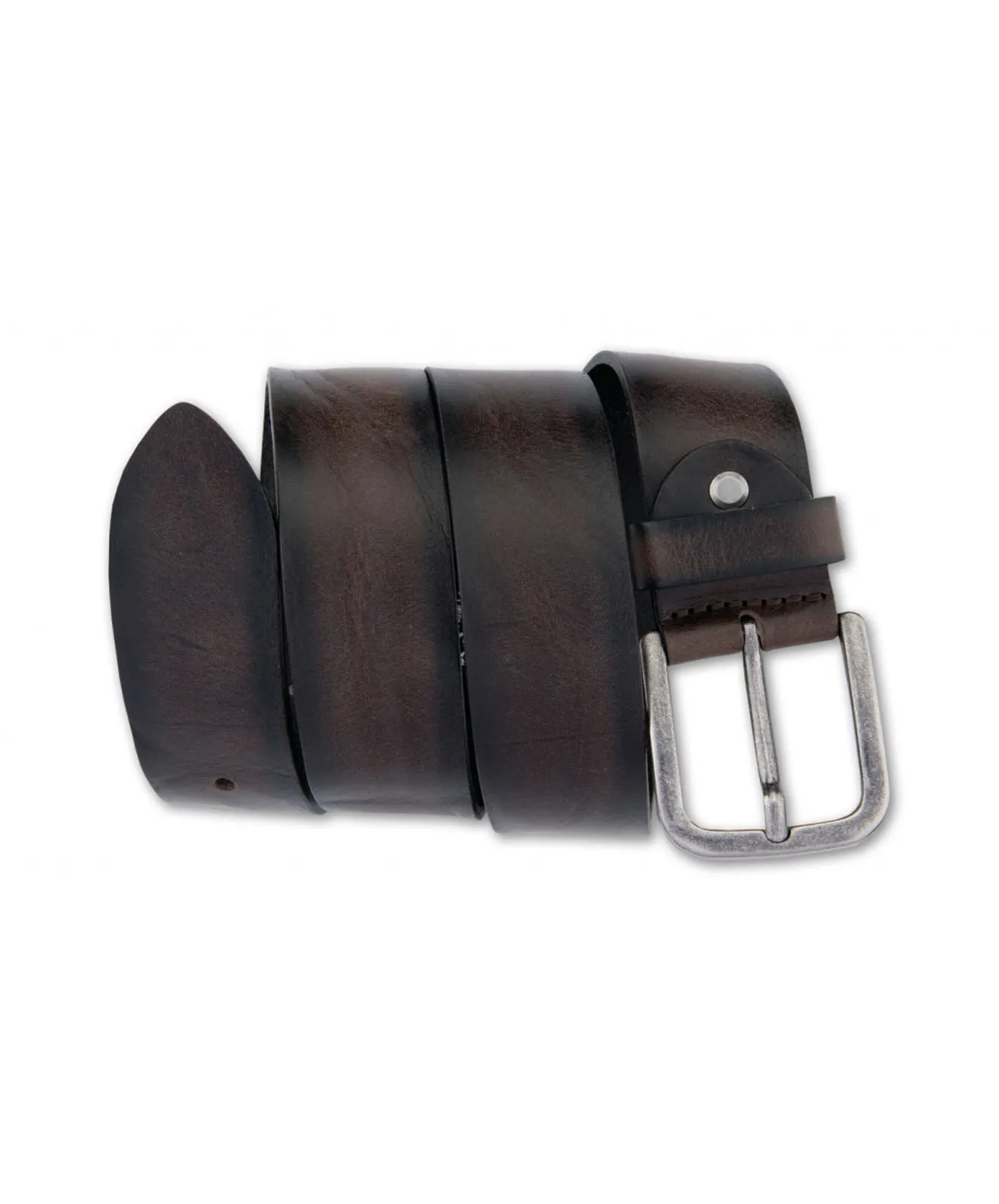 Herren Gürtel 402853 - 4cm Walkledergepr. Gürtel von Bernd Götz in Dunkelbraun