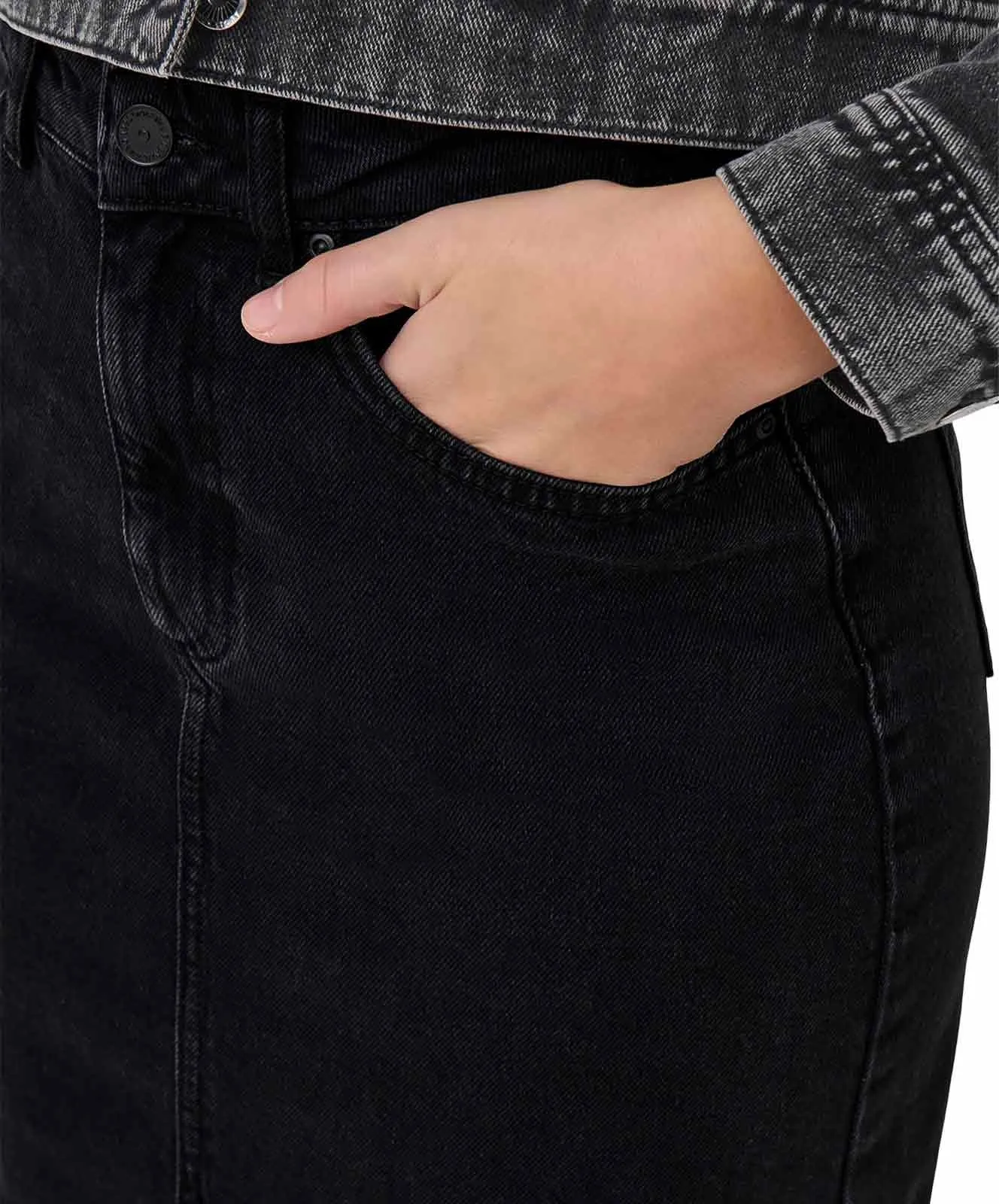 Damen Rock Bianca von Only in Washed Black