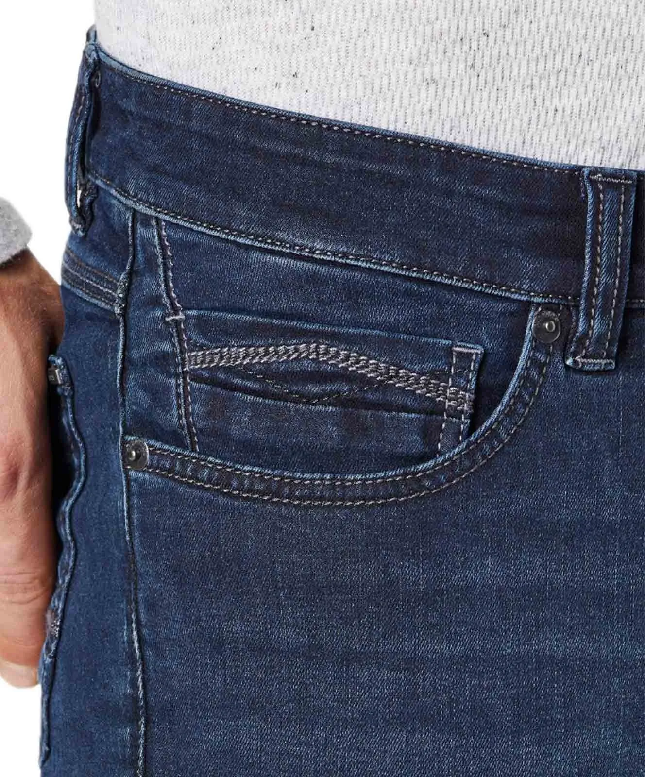 Herren Jeans Ranger Pipe von Paddocks in Blue Black Moustache Used